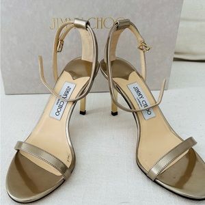 Jimmy Choo Gold High Heel Sandals